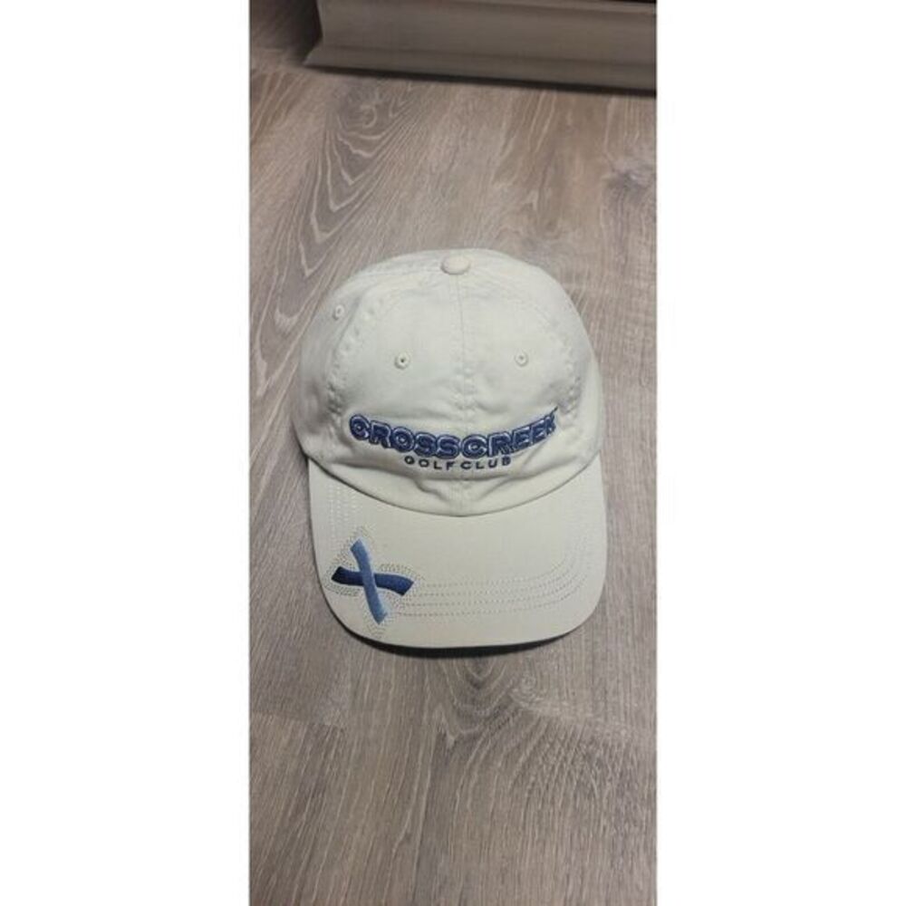 Cross Creek Golf Clubโ Decatur Indiana Beige Adjustable Ball Cap